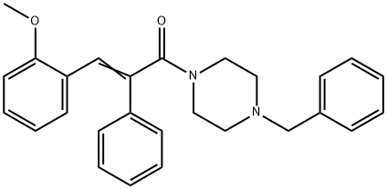 (Z)-1-(4-BENZYLPIPERAZINO)-3-(2-METHOXYPHENYL)-2-PHENYL-2-PROPEN-1-ONE Struktur