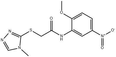 N-(2-METHOXY-5-NITROPHENYL)-2-[(4-METHYL-4H-1,2,4-TRIAZOL-3-YL)SULFANYL]ACETAMIDE Struktur