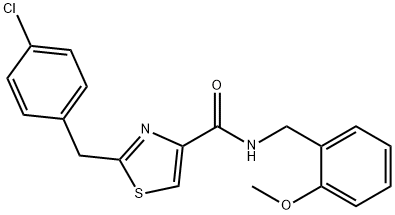 2-(4-CHLOROBENZYL)-N-(2-METHOXYBENZYL)-1,3-THIAZOLE-4-CARBOXAMIDE Struktur