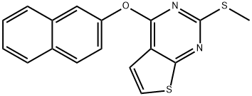 2-(METHYLSULFANYL)-4-(2-NAPHTHYLOXY)THIENO[2,3-D]PYRIMIDINE Struktur