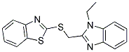 2-([(1-ETHYL-1H-BENZIMIDAZOL-2-YL)METHYL]THIO)-1,3-BENZOTHIAZOLE Struktur