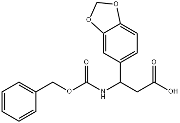 3-(1,3-BENZODIOXOL-5-YL)-3-([(BENZYLOXY)CARBONYL]AMINO)PROPANOIC ACID Struktur