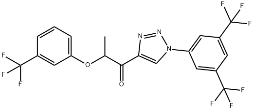 1-(1-[3,5-BIS(TRIFLUOROMETHYL)PHENYL]-1H-1,2,3-TRIAZOL-4-YL)-2-[3-(TRIFLUOROMETHYL)PHENOXY]-1-PROPANONE Struktur