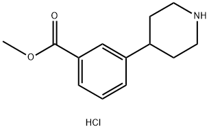 3-PIPERIDIN-4-YL-BENZOIC ACID METHYL ESTER HCL Struktur