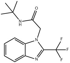 N-(TERT-BUTYL)-2-[2-(TRIFLUOROMETHYL)-1H-1,3-BENZIMIDAZOL-1-YL]ACETAMIDE Struktur