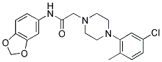 N-BENZO[D]1,3-DIOXOLEN-5-YL-2-(4-(5-CHLORO-2-METHYLPHENYL)PIPERAZINYL)ETHANAMIDE Struktur