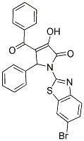 4-BENZOYL-1-(6-BROMO-1,3-BENZOTHIAZOL-2-YL)-3-HYDROXY-5-PHENYL-1,5-DIHYDRO-2H-PYRROL-2-ONE Struktur