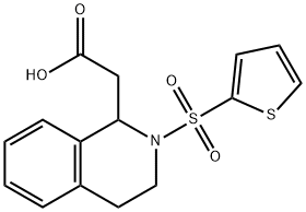 [2-(THIOPHENE-2-SULFONYL)-1,2,3,4-TETRAHYDRO-ISOQUINOLIN-1-YL]-ACETIC ACID Struktur