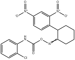 1-[2-(([(2-CHLOROANILINO)CARBONYL]OXY)IMINO)CYCLOHEXYL]-2,4-DINITROBENZENE Struktur