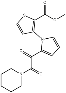 METHYL 3-[2-(2-OXO-2-PIPERIDINOACETYL)-1H-PYRROL-1-YL]-2-THIOPHENECARBOXYLATE Struktur