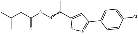 3-(4-CHLOROPHENYL)-5-([(3-METHYLBUTANOYL)OXY]ETHANIMIDOYL)ISOXAZOLE Struktur