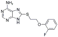 8-([2-(2-FLUOROPHENOXY)ETHYL]THIO)-9H-PURIN-6-AMINE Struktur