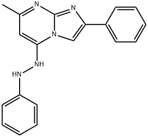 7-METHYL-2-PHENYL-5-(2-PHENYLHYDRAZINO)IMIDAZO[1,2-A]PYRIMIDINE Struktur