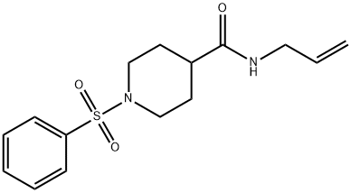 N-ALLYL-1-(PHENYLSULFONYL)-4-PIPERIDINECARBOXAMIDE Struktur