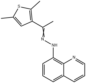 1-(2,5-DIMETHYL-3-THIENYL)-1-ETHANONE N-(8-QUINOLINYL)HYDRAZONE Struktur