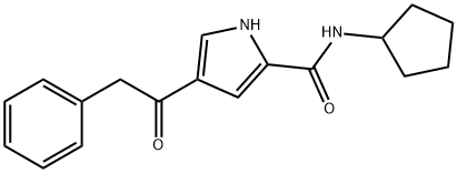 N-CYCLOPENTYL-4-(2-PHENYLACETYL)-1H-PYRROLE-2-CARBOXAMIDE Struktur