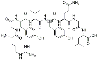 ARG-GLY-TYR-VAL-TYR-GLN-GLY-LEU Struktur