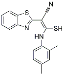 2-BENZOTHIAZOL-2-YL-3-(2,4-DIMETHYL-PHENYLAMINO)-3-MERCAPTO-ACRYLONITRILE Struktur