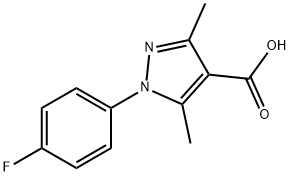 1-(4-FLUOROPHENYL)-3,5-DIMETHYL-1H-PYRAZOLE-4-CARBOXYLIC ACID Struktur