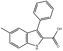 5-METHYL-3-PHENYL-1 H-INDOLE-2-CARBOXYLIC ACID Struktur