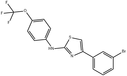 (4-(3-BROMOPHENYL)(2,5-THIAZOLYL))(4-(TRIFLUOROMETHOXY)PHENYL)AMINE Struktur