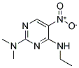 2-(DIMETHYLAMINO)-4-(ETHYLAMINO)-5-(NITRO)PYRIMIDINE Struktur