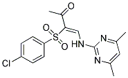 4-((4,6-DIMETHYLPYRIMIDIN-2-YL)AMINO)-3-((4-CHLOROPHENYL)SULFONYL)BUT-3-EN-2-ONE Struktur