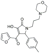 4-(FURAN-2-CARBONYL)-3-HYDROXY-1-(3-MORPHOLINOPROPYL)-5-P-TOLYL-1H-PYRROL-2(5H)-ONE Struktur