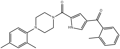 [4-(2,4-DIMETHYLPHENYL)PIPERAZINO][4-(2-METHYLBENZOYL)-1H-PYRROL-2-YL]METHANONE Struktur