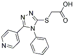 (4-PHENYL-5-PYRIDIN-4-YL-4 H-[1,2,4]TRIAZOL-3-YLSULFANYL)-ACETIC ACID Struktur