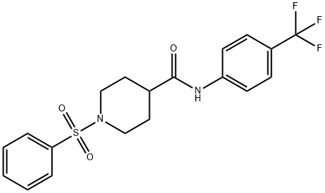 1-(PHENYLSULFONYL)-N-[4-(TRIFLUOROMETHYL)PHENYL]-4-PIPERIDINECARBOXAMIDE Struktur