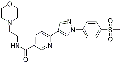 6-[1-(4-(METHYLSULPHONYL)PHENYL)-1H-PYRAZOL-4-YL]-N-(2-MORPHOLINOETHYL)PYRIDINE-3-CARBOXAMIDE Struktur