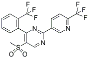 5-(METHYLSULPHONYL)-4-[2-(TRIFLUOROMETHYL)PHENYL]-2-[6-(TRIFLUOROMETHYL)PYRIDIN-3-YL]PYRIMIDINE Struktur