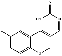 9-METHYL-5H-THIOCHROMENO[4,3-D]PYRIMIDIN-2-YLHYDROSULFIDE Struktur