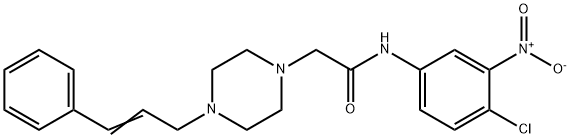 N-(4-CHLORO-3-NITROPHENYL)-2-[4-(3-PHENYL-2-PROPENYL)PIPERAZINO]ACETAMIDE Struktur