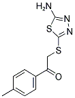 2-[(5-AMINO-1,3,4-THIADIAZOL-2-YL)THIO]-1-(4-METHYLPHENYL)ETHANONE Struktur