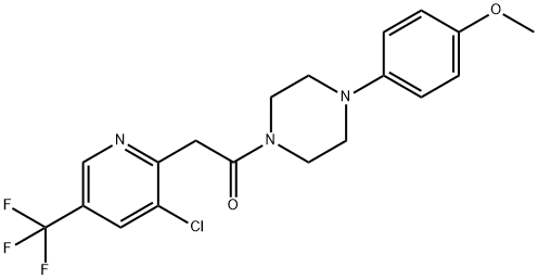 2-[3-CHLORO-5-(TRIFLUOROMETHYL)-2-PYRIDINYL]-1-[4-(4-METHOXYPHENYL)PIPERAZINO]-1-ETHANONE Struktur