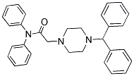 2-(4-(DIPHENYLMETHYL)PIPERAZINYL)-N,N-DIPHENYLETHANAMIDE Struktur