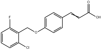 3-(4-[(2-CHLORO-6-FLUOROBENZYL)OXY]PHENYL)ACRYLIC ACID Struktur