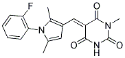 (5E)-5-{[1-(2-FLUOROPHENYL)-2,5-DIMETHYL-1H-PYRROL-3-YL]METHYLENE}-1-METHYLPYRIMIDINE-2,4,6(1H,3H,5H)-TRIONE Struktur