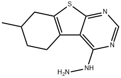 (7-METHYL-5,6,7,8-TETRAHYDRO-BENZO[4,5]THIENO[2,3-D]PYRIMIDIN-4-YL)-HYDRAZINE Struktur