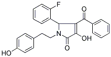 4-BENZOYL-5-(2-FLUOROPHENYL)-3-HYDROXY-1-(4-HYDROXYPHENETHYL)-1H-PYRROL-2(5H)-ONE Struktur