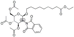 8-ETHOXYCARBONYLOCTYL-(3,4,6-TRI-O-ACETYL-2-DEOXY-2-PHTHALIMIDO)-BETA-D-GLUCOPYRANOSIDE Struktur