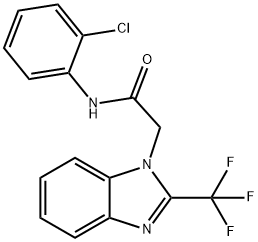 N-(2-CHLOROPHENYL)-2-[2-(TRIFLUOROMETHYL)-1H-1,3-BENZIMIDAZOL-1-YL]ACETAMIDE Struktur