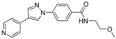 N-(2-METHOXYETHYL)-4-[4-(PYRIDIN-4-YL)-1H-PYRAZOL-1-YL]BENZAMIDE Struktur