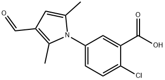 2-CHLORO-5-(3-FORMYL-2,5-DIMETHYL-1H-PYRROL-1-YL)BENZOIC ACID Struktur