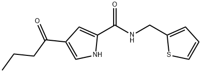 4-BUTYRYL-N-(2-THIENYLMETHYL)-1H-PYRROLE-2-CARBOXAMIDE Struktur