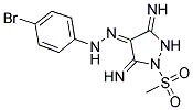 (4Z)-3,5-DIIMINO-1-(METHYLSULFONYL)PYRAZOLIDIN-4-ONE (4-BROMOPHENYL)HYDRAZONE Struktur