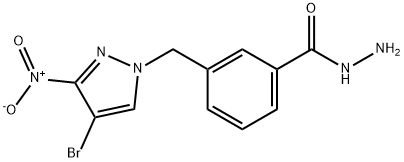 3-(4-BROMO-3-NITRO-PYRAZOL-1-YLMETHYL)-BENZOIC ACID HYDRAZIDE Struktur