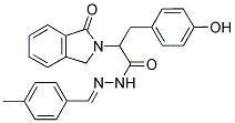 3-(4-HYDROXYPHENYL)-N'-[(E)-(4-METHYLPHENYL)METHYLIDENE]-2-(1-OXO-1,3-DIHYDRO-2H-ISOINDOL-2-YL)PROPANOHYDRAZIDE Struktur